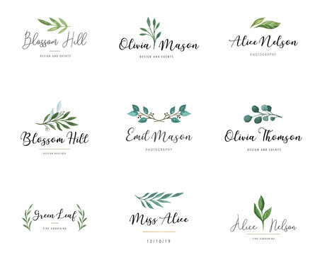 Elegant logos, Wedding monograms, hand drawn elegant, delicate collection