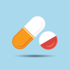 Medical pills Icons, capsule and drug, medicine icon.