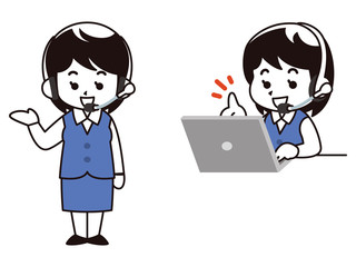 女性テレフォンオペレーター