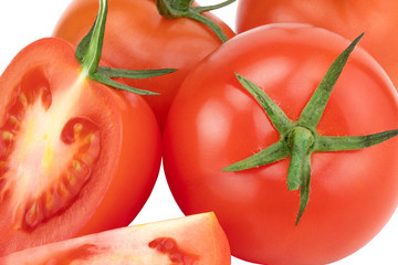 Tomato isolated on white. With clipping path