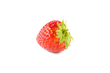 Strawberry on white background.
