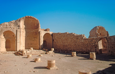 Remnants of an ancient Christian church in the Nabatean city of Avdat