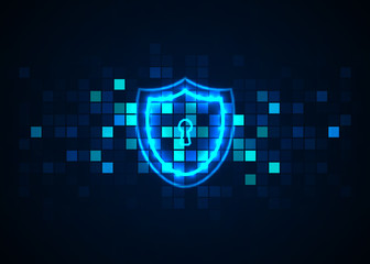 Obraz premium Abstract technology background, Internet technology cyber security concept