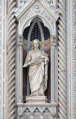 Saint Reparata, Portal of Cattedrale di Santa Maria del Fiore (Cathedral of Saint Mary of the Flower), Florence, Italy 