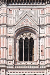 Obraz premium Detail of Cattedrale di Santa Maria del Fiore (Cathedral of Saint Mary of the Flower), Florence, Italy 