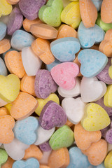 candy, love hart colorful closeup with background