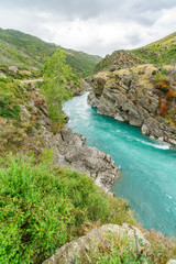 Fototapeta premium turquoise water in the river, new zealand 2