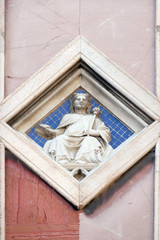 Obraz premium Sun by Collaborator of Andrea Pisano, 1337-41., Relief on Giotto Campanile of Cattedrale di Santa Maria del Fiore, Florence, Italy 