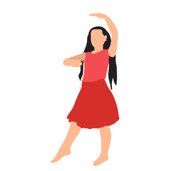 Obraz na płótnie Canvas child dancing, without a face