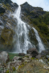 Fototapeta na wymiar mighty waterfalls, earland falls, southland, new zealand 9