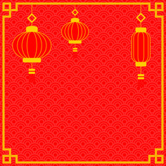 Vector illustration graphic design of seamless pattern background concept for Chinese new year.