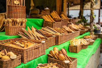 Easter decorations at a fair in Europe