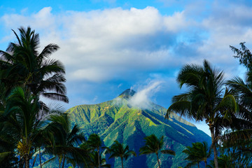 Fototapeta na wymiar View of Puu Kukui on Maui, Hawaii