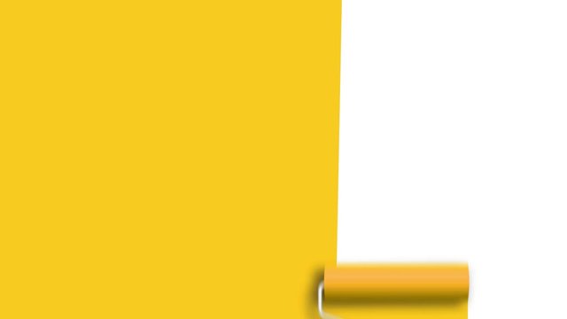 Color Paint Roller Background Transition Filling/ 4k animation of a color roller painting background filling layers of color for intro and transition sequence, loopable