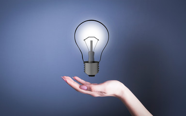 businesswoman lamps idea