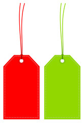 2 Label Red/Green Stitching