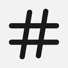 Hashtag. Vector icon. - Vector