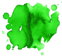 Colorful abstract watercolor texture stain with splashes and spatters. Modern creative watercolor background for trendy design.