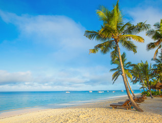 Beautiful sky and blue sea