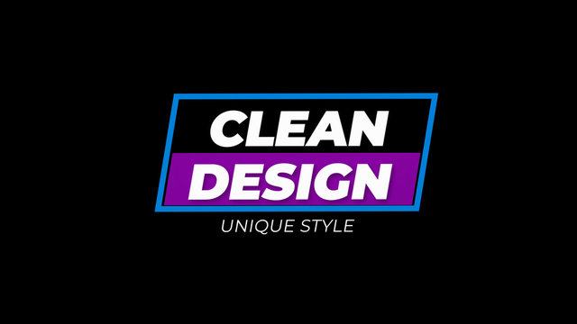 3D Rectangle Outline Title