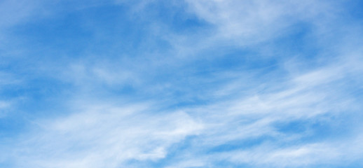 White clouds in blue sky