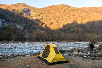Camping Albania, Osumi Canyon gorge river