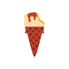 delicious ice cream in cone