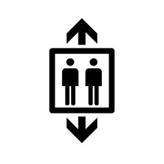 Black elevator icon symbol © Ricochet64