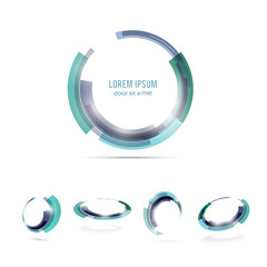 Circle set. Vector illustration. Business Abstract Circle icon. Corporate, Media, Technology styles vector logo design template. transparent