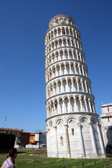 Leaning tower of Cathedral in Pisa, Italy. Unesco World Heritage Site