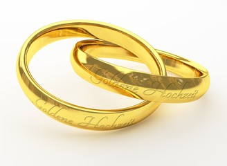 Goldene Hochzeit | verschlungene Eheringe