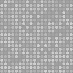 Abstract seamless pattern of small circles or pixels in gray colors