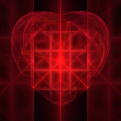 3D rendering, pattern, abstract texture, holographic, psychedelic, fractal, nebula, art for creative design, image for art projects and for prints, Valentine's heart, Love