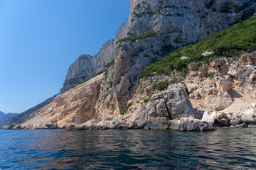 East coast of Sardinia. Vew from the sea