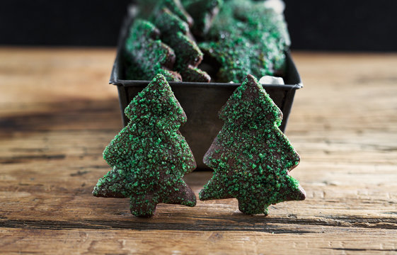 Christmas cookies with festive decoration
