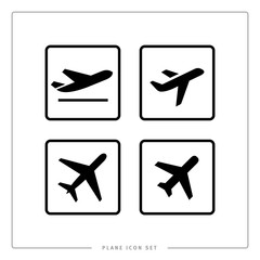 Simple vector plane icon set.