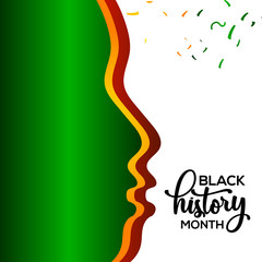 Black History Month Vector Template Design Illustration