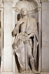 Saint Sebastian on the altar of St. Regulus in the Cathedral of St Martin in Lucca, Italy