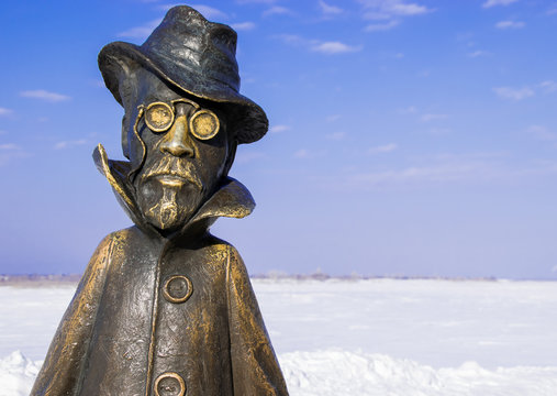 Monument to Anton Chekhov in Tomsk, Russia
