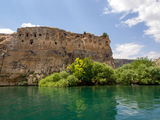 Fototapeta na wymiar Abandoned Castle (Rum Kale) in gaziantep, Turekey