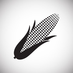 Corn icon on white background for graphic and web design, Modern simple vector sign. Internet concept. Trendy symbol for website design web button or mobile app