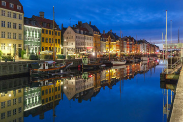 Nyhavn in Copenhagen, Denmark.