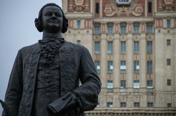 Monument to Lomonosov near Moscow State University