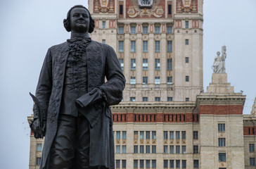 Monument to Lomonosov near Moscow State University
