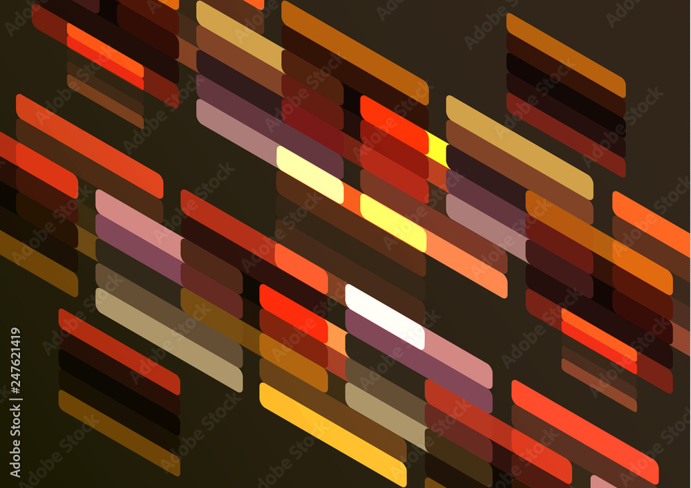 Poster bright modern isometric abstract composition of rectangles and stripes. perfect background for your 