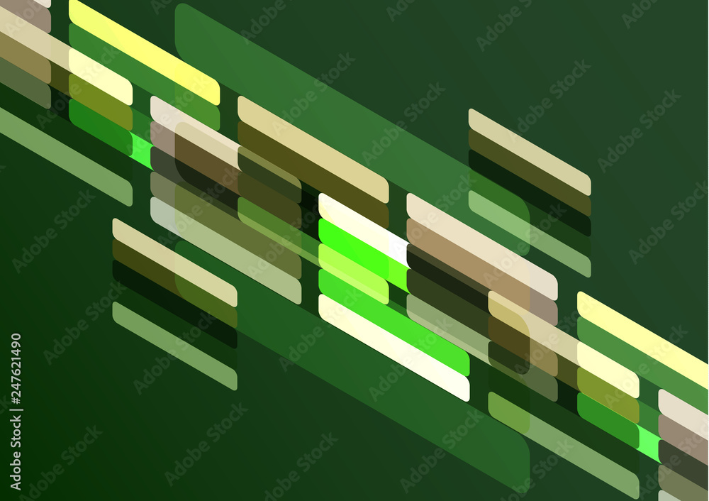Poster bright modern isometric abstract composition of rectangles and stripes. perfect background for your 