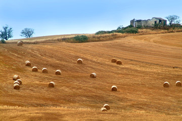 Sunny landscapes in the Molise countryside in  southern Italy.