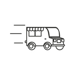 delivery car isolated icon