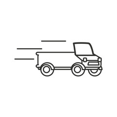 Fototapeta premium delivery car isolated icon