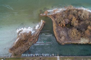 Balatonbereny csicsergo beach drone view